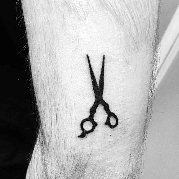 Small Tiny Guys Scissor Arm Tattoos