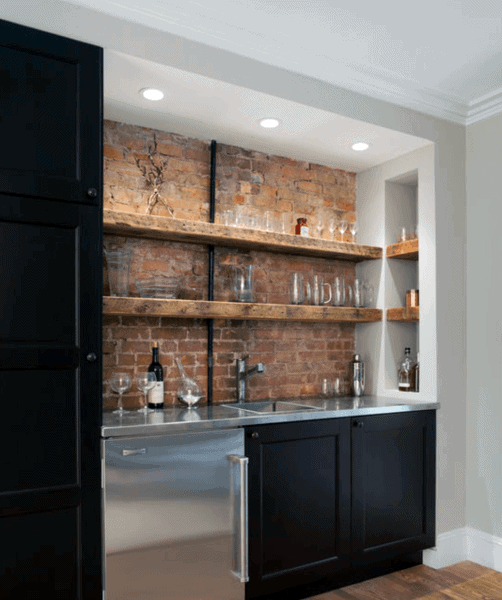 Small Wet Bar Rustic Design Ideas