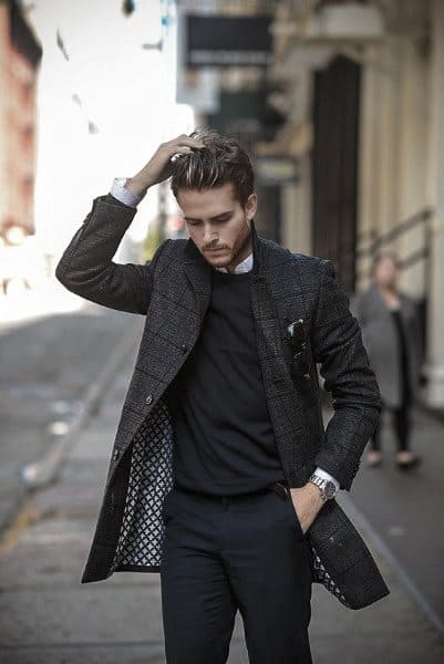 Smart Mens Casual Wear Style Ideas Dark Black Color