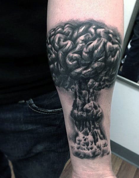 Smoke And Skull Tattoos For Men