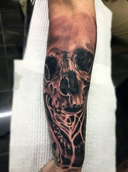 Smoke Effect Men's Tattoos On Wrist