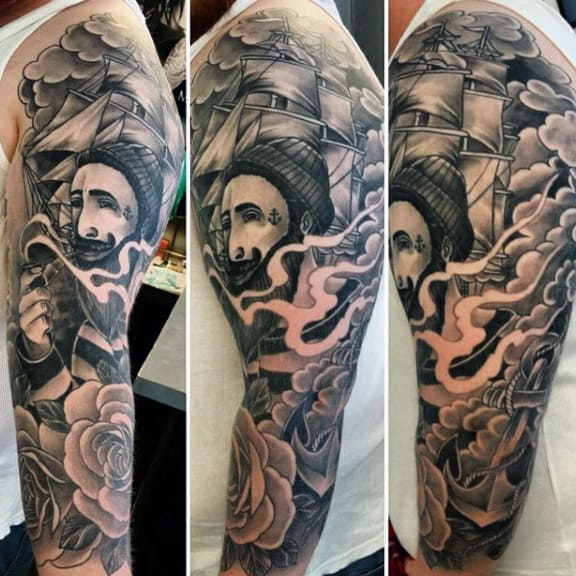 Smoke Shading Tattoos For Guys