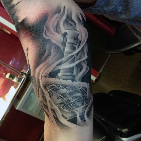 Smoke Skull Tattoos For Men