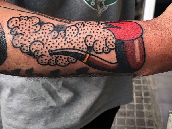 Smoking Pipe Tattoo For Men