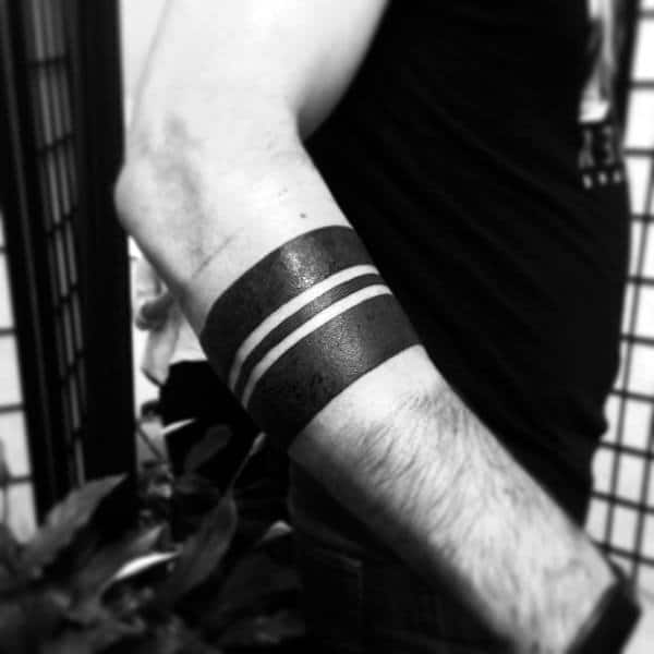 Solid Armband Male Tattoos