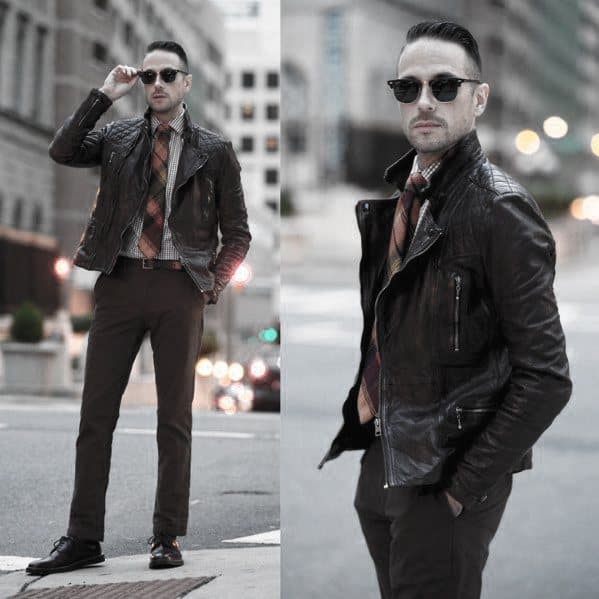 Sophisticated Male Leather Jacket How To Wear A Leather Jacket Outfits Style Ideas