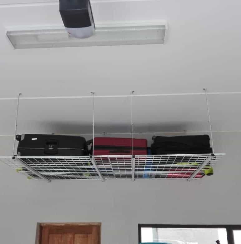 space saving ceiling hanging garage storage 