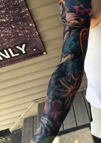 Space Sleeve Tattoos For Men
