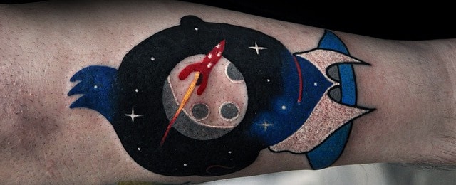 Spaceship Tattoo Designs For Men