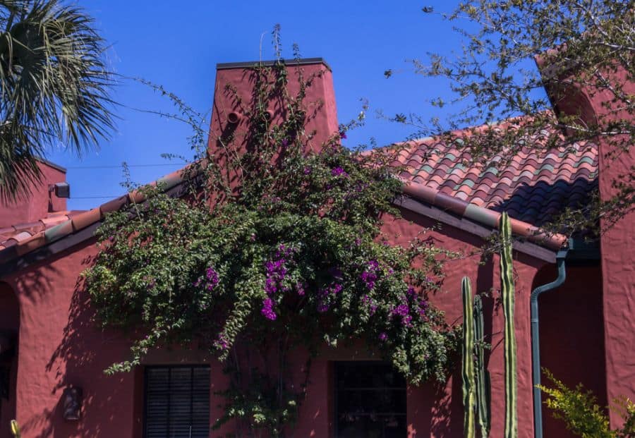 red spanish-style exterior