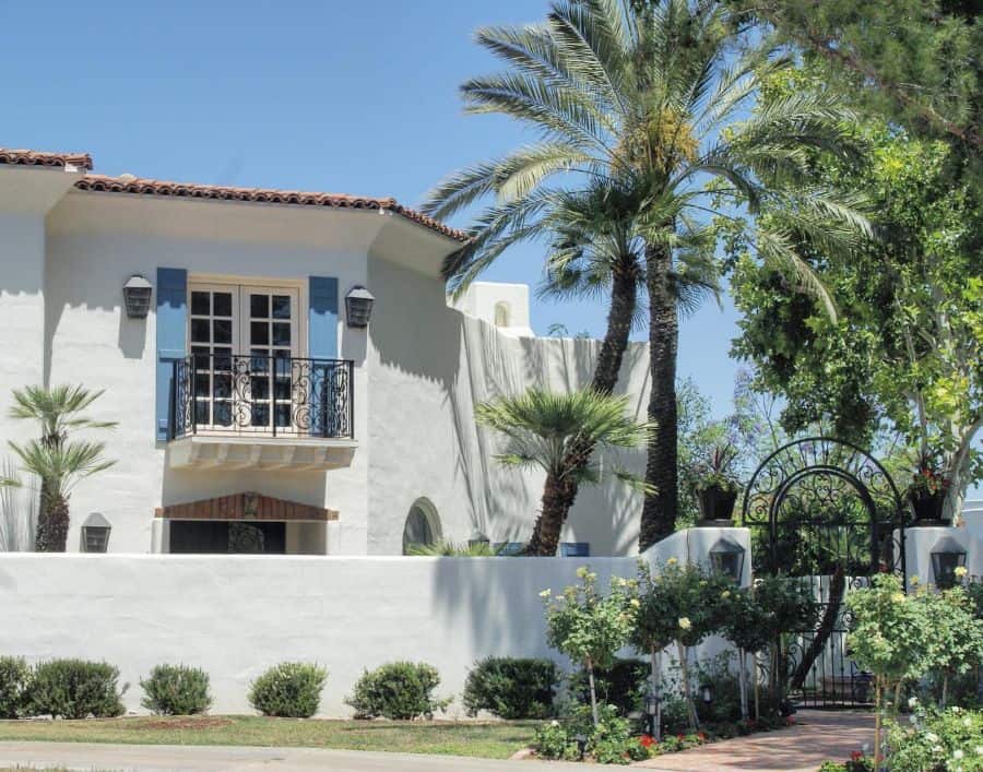 white spanish villa mansion 