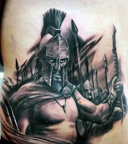 Spartan War Tattoo For Men