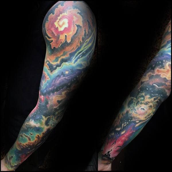Spectacular Astronomy Tattoo Mens Full Sleeves