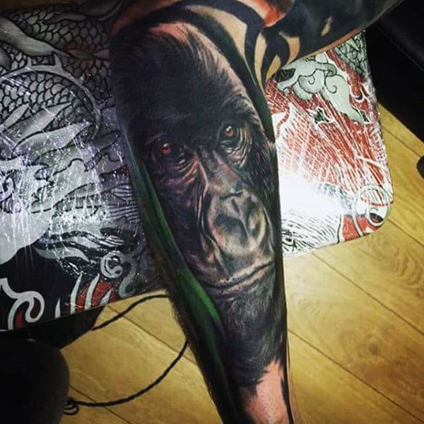Spectacular Gorilla Mens Tattoo Sleeves