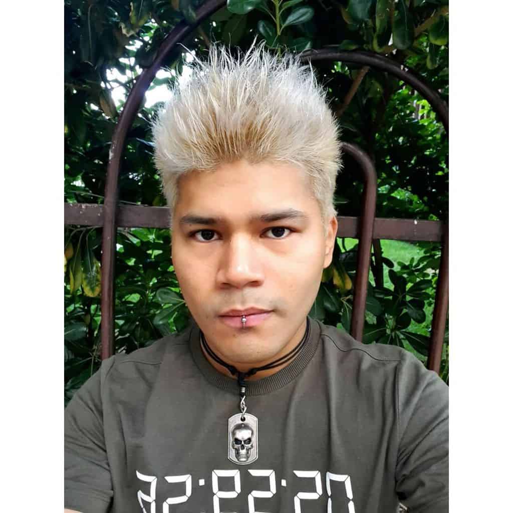 Spiky White Hair Cut