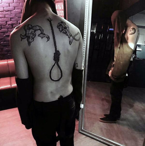 Spine Noose Mens Tattoos