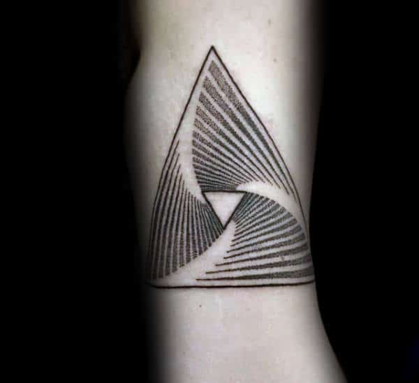 Spiral Shape Pointillism Mens Tattoos