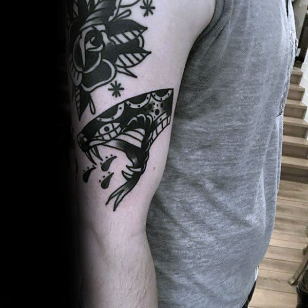 Spitting Snake Mens Traditional Arm Tattoos