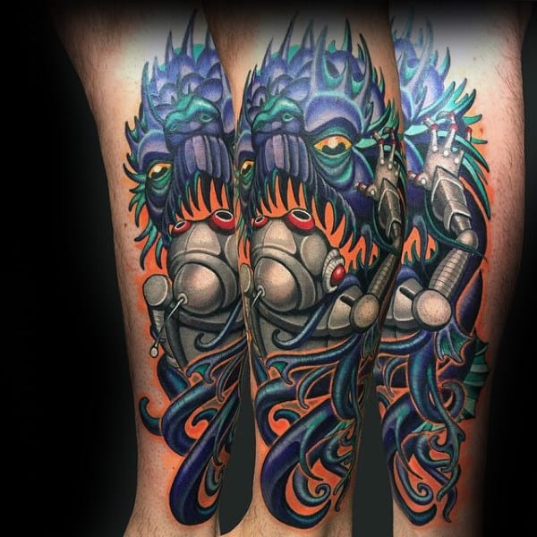 Splendid New School Tattoo Male Forearm