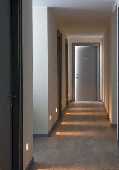 Square In Wall Hallway Lighting Ideas