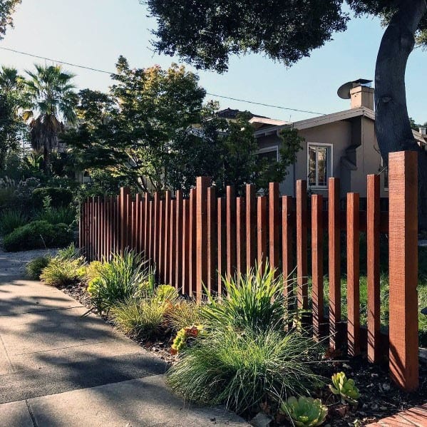 Square Poles Nice Modern Fence Exterior Ideas