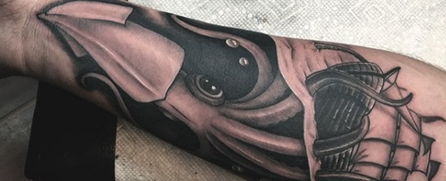 Squid Tattoo Designs For Men