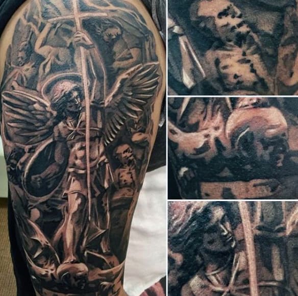 St Michael Archangel Tattoos For Males