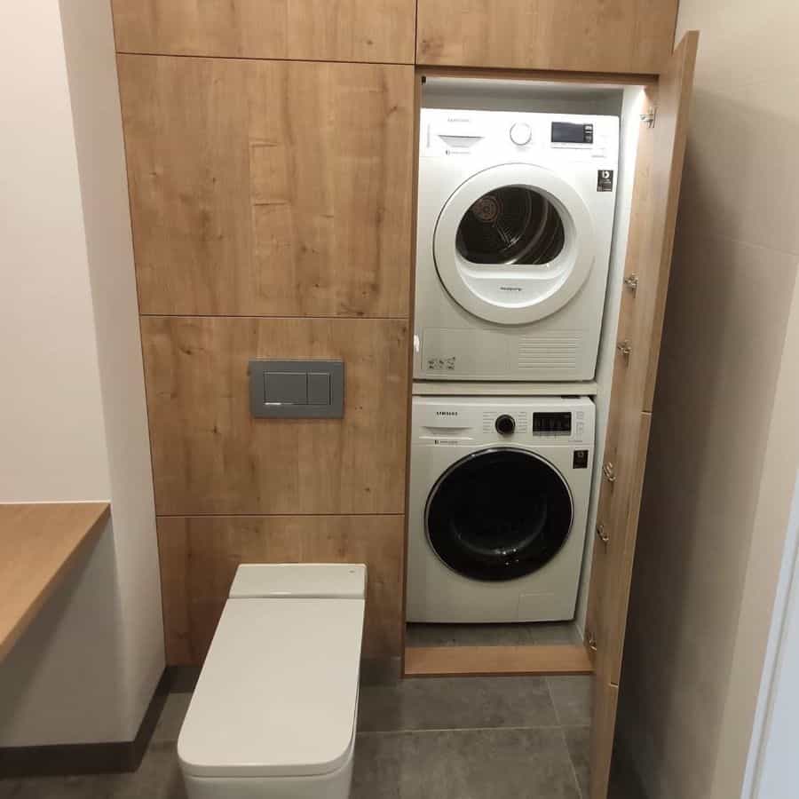 stackable laundry room cabinet ideas washer dryer and toilet 