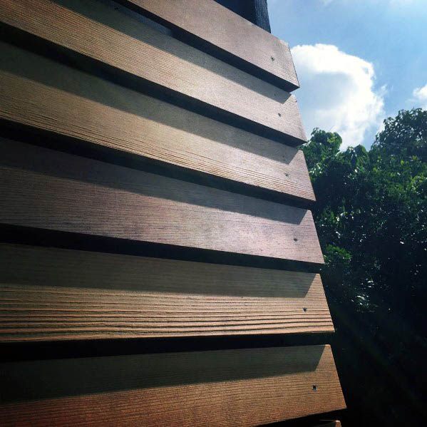 DIY stacked wood clapboard 