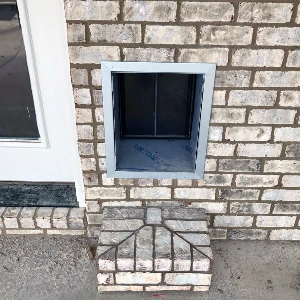 Stainless Steel Exterior Brick Step Doggy Door Home Designs