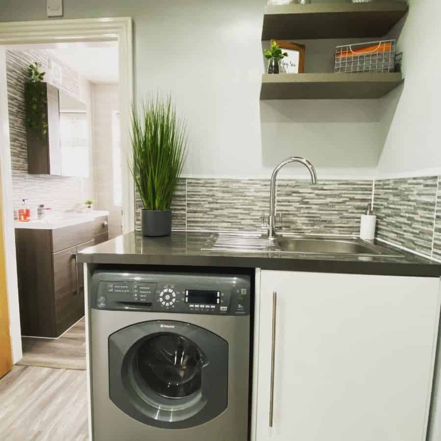stainless steel laundry room