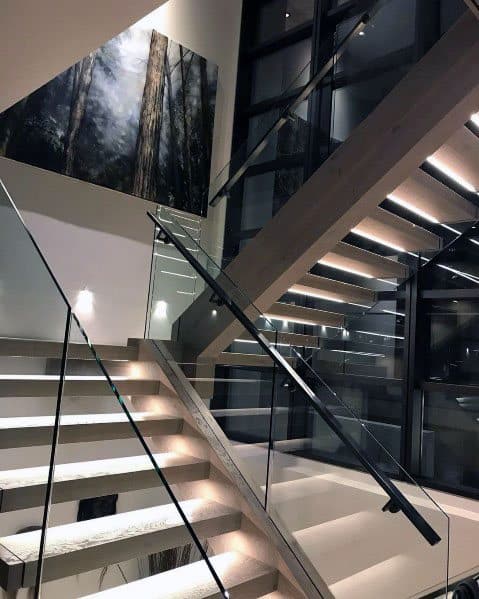 glass stair panel railing