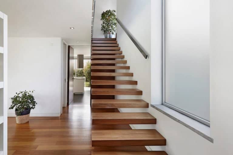 wood modern staircase
