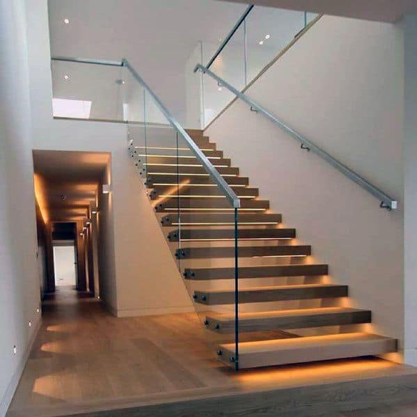 floating staircase lighting
