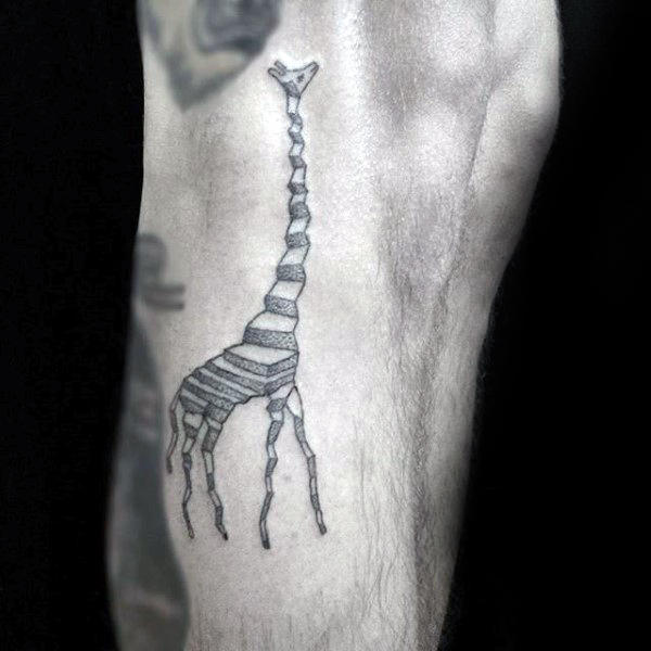 Staircase Mens Giraffe Arm Tattoo