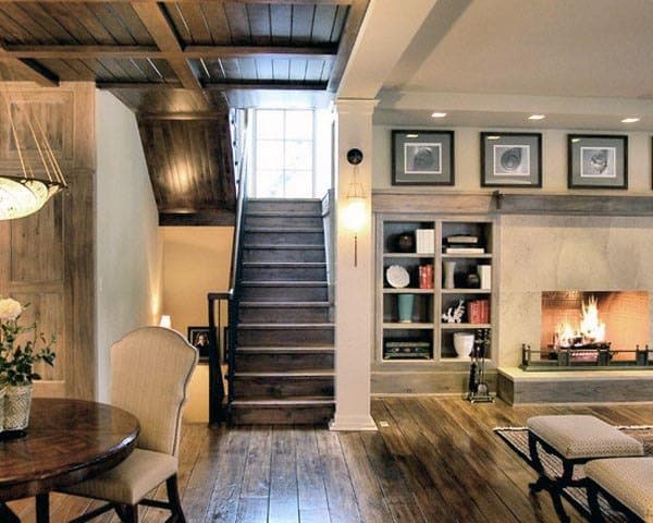 Staircase Rustic Basement Ideas