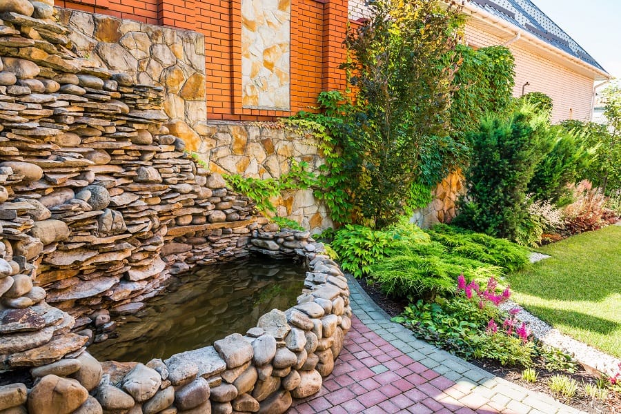 above-ground rock pond