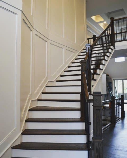 stairway wainscoting three storey house