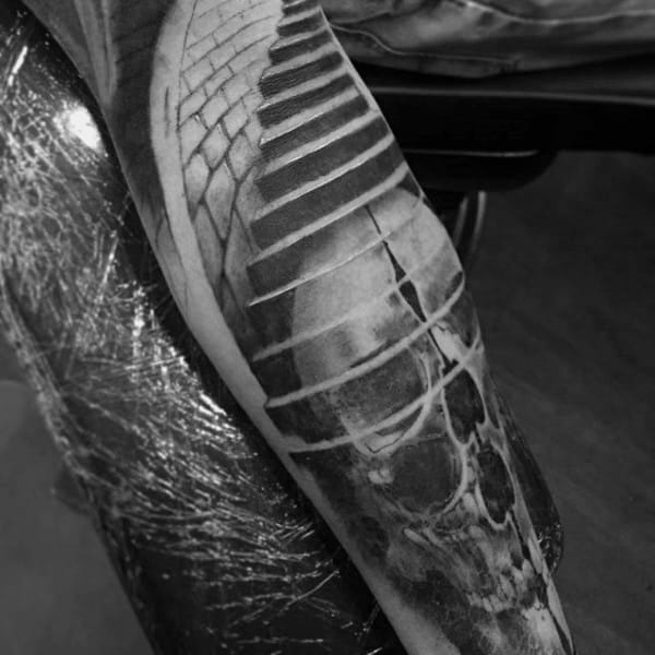 Stairway With Skull Crazy Sleeve Tattoos For Men