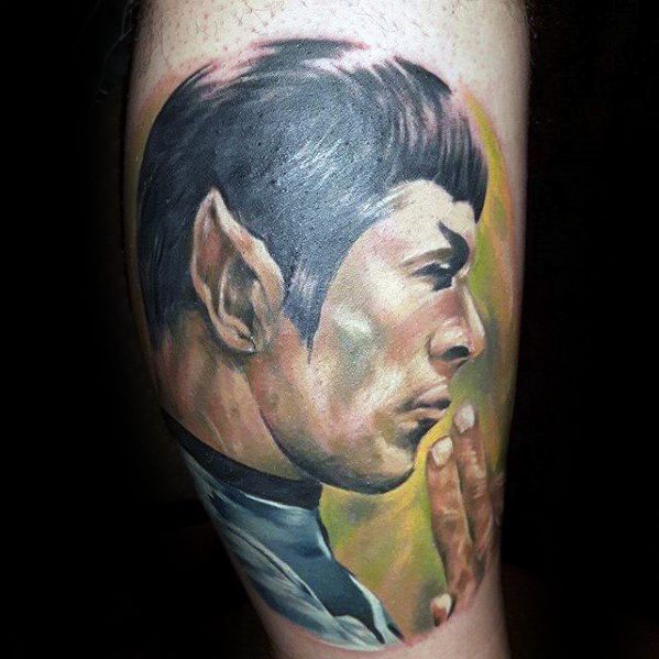 Star Trek Tattoo Design Ideas For Males On Leg