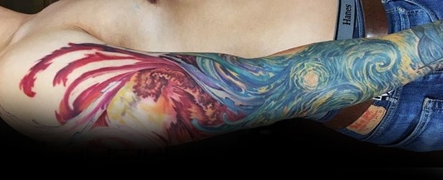 Stary Night Tattoo Designs For Men