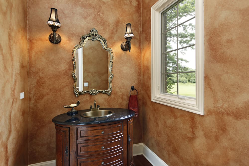 elegant powder room