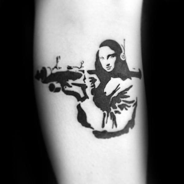 Statue Of Liberty With Bazooka Banksy Mens Arm Tattoos