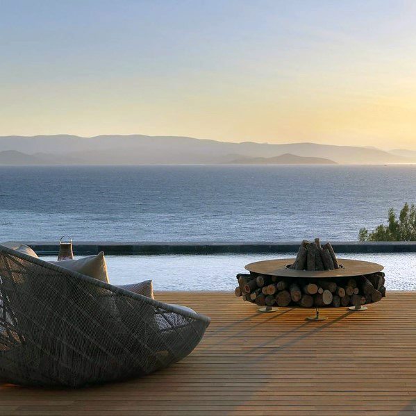 Steel Fire Pit Backyard Design