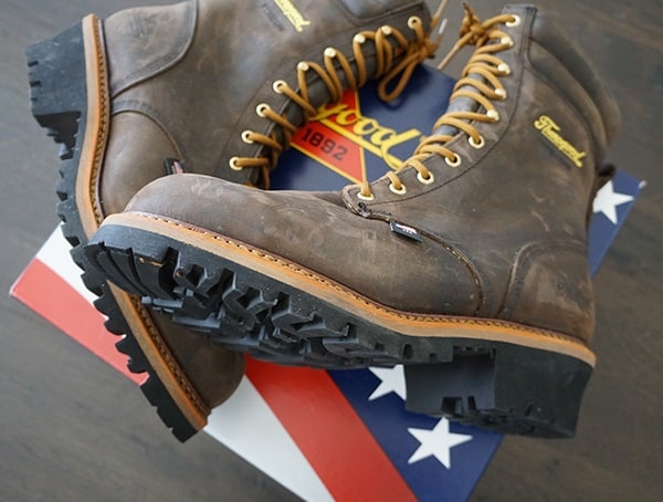 Steel Shank Thorogood Logger Series 9 Inch Brown Crazyhorse Waterproof Mens Boots