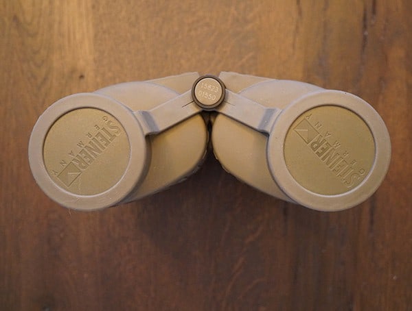 Steiner Military Marine 10x 50 Binoculars Lens Covers On