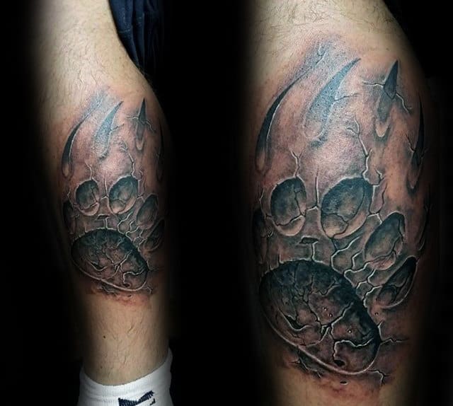 Stone Bear Claw Masculine Male Tattoo Design Ideas