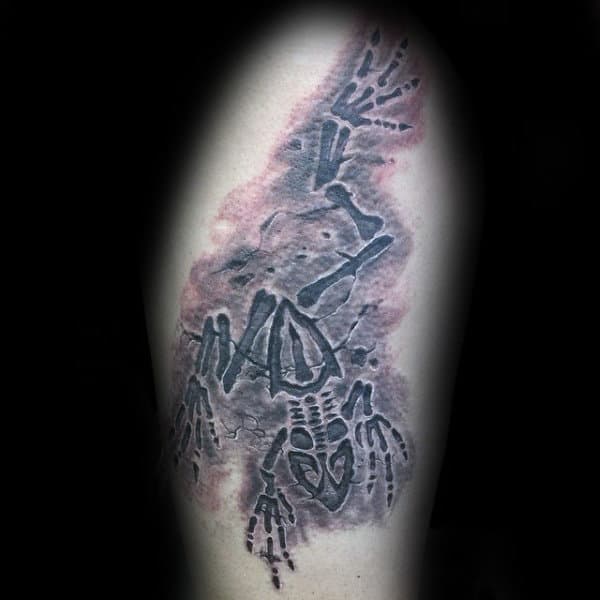 Stone Bone Frog Memorial Guys Navy Tattoos