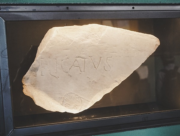 Stone Carving Colosseum Rome Italy