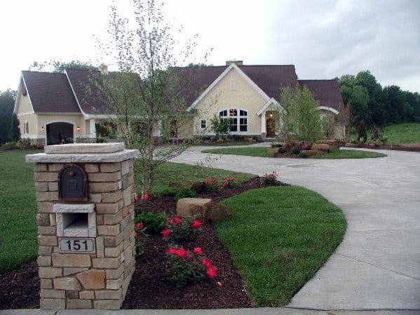 rustic cobblestone mailbox exterior
